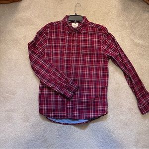 Hope and Henry plaid red shirt M